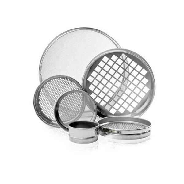Precision stainless steel laboratory test sieve for accurate particle sizing in quality control and materials testing