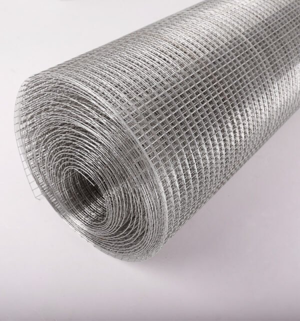 Durable welded wire mesh made of stainless steel, suited for machinery guards, cages, and material transport
