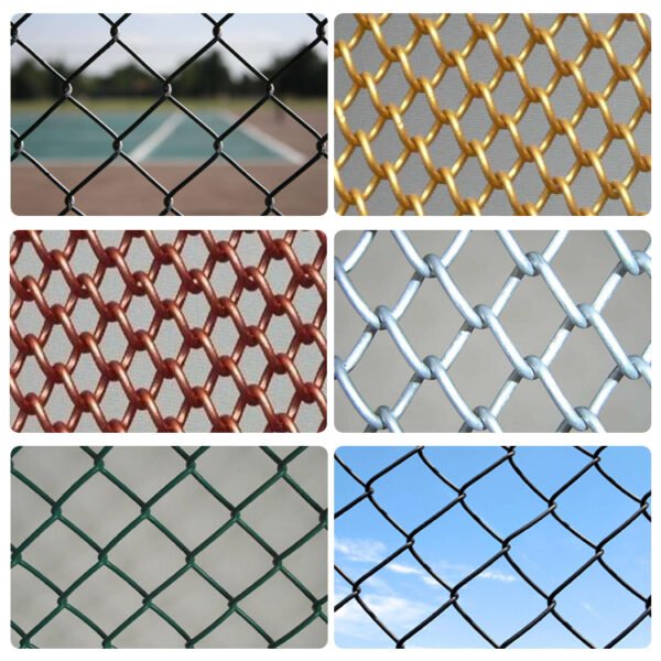 Robust industrial chain link fencing offering strong barrier and visibility for safety and security applications