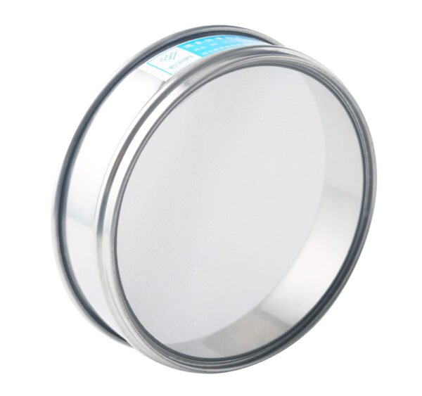 Precision stainless steel laboratory test sieve for accurate particle sizing in quality control and materials testing
