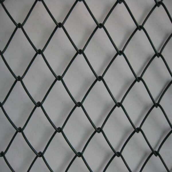 Heavy-duty chain link fence with galvanized steel for durable perimeter security and industrial boundary protection