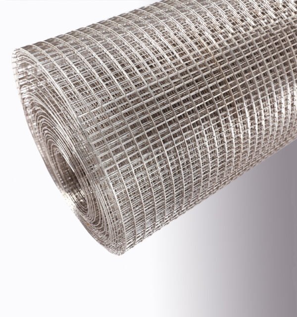 Stainless steel welded mesh panel offering strong, corrosion-resistant support for industrial enclosures
