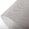 Lightweight expanded metal sheet with diamond pattern combining strength and airflow for fencing and grating